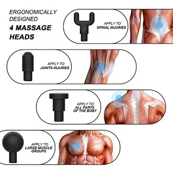 Didelės Galios raumenų masažas ginklą Kūno Raumenų Giliai Fasciją Massager Raumenų Skausmas Naudotis Atsipalaidavimo Lieknėjimo Formuojant massager