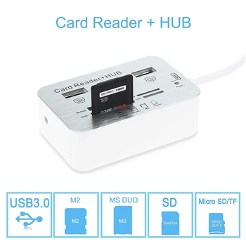 Didelės Spartos Multi 3 Port USB 3.0 Hub Multiport SD TF Card Reader Usb Skirstytuvo 