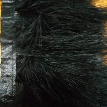 Didmeninė 10 metrų balta/juoda Turkija pūkas plunksnų juostelė 8-9cm/3-4 cm