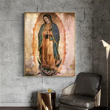 Dienos Virgin Guadalupe Meksikos Sienos Meno Tapybos Drobės Nuotraukos Kambarį Apdailos dažymo Neįrėminti