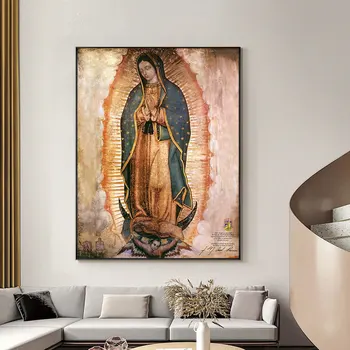 Dienos Virgin Guadalupe Meksikos Sienos Meno Tapybos Drobės Nuotraukos Kambarį Apdailos dažymo Neįrėminti