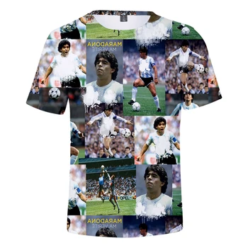 Dievo ranka Gedi Diego Armando Maradona T shirts Vasaros Orui vyriški marškinėliai Topai & Tees 3D Harajuku Vaikai Negabaritinių Marškinėlius