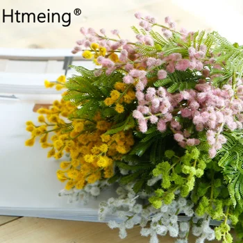 Dirbtinės gėlės Mimoza Puokštė fuzzy modeliavimas sodinti 