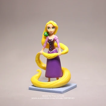 Disney Princesė Rapunzel Animacinių filmų 5vnt/set 9-11cm mini lėlės Veiksmų Skaičius, Anime Mini Kolekcija Statulėlės Žaislo modelis vaikams
