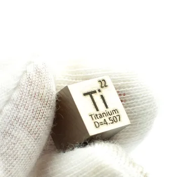 Distiliacijos Elementas Titano Ti Kubo 10mm Dovana Tankis Periodinės Lentelės Metalo Iki 99,99% Grynumo FBA Dovana