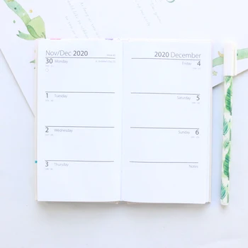 Domikee mielas 2020-2021year kalendorius raštinė, mokykla asmens savaitės planuotojas kišenėje hardcover darbotvarkės organizatorius sąsiuvinis raštinės reikmenys