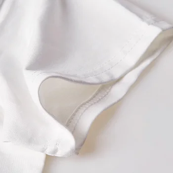 DONAMOL Plius Dydis Vasaros mados nauja Baltos spalvos Unisex Mėgėjams T-laisvi Marškinėliai trumpomis Rankovėmis viršūnes medvilnės Laiškas spausdinti Moterų tees