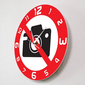 Draudžiantis Ženklas Nuotraukų, Vaizdo Fotografavimo Draudžiama Sieniniai Laikrodžiai Kūrybos Modernus Dizainas Įspėjamasis Ženklas, kad Šaudyti Kabinti Žiūrėti