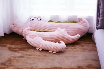 Dryžuotas Krokodilas Pliušiniai Žaislai Įdaryti Minkštas Pliušas Gyvūnams Pagalvėlės, Pagalvės Lėlės miegamasis pagalvė Kūdikiui Sleepping Žaislas Dovana Vaikams