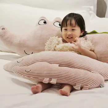 Dryžuotas Krokodilas Pliušiniai Žaislai Įdaryti Minkštas Pliušas Gyvūnams Pagalvėlės, Pagalvės Lėlės miegamasis pagalvė Kūdikiui Sleepping Žaislas Dovana Vaikams