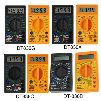 DT830B DT830G DT830X DT838C LCD Ekranas Skaitmeninis Multimetras Voltmeter Ammeter Ohmmeter DC10V~1000V 10A AC 750V Testeris Bandymas