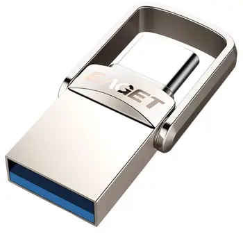 EAGET CU20 USB Flash Drive 32GB 64GB 128GB Metalo C Tipo USB 3.0 Pendrive OTG Tipas-C Memory Stick Pen Ratai Kompiuterių Telefono