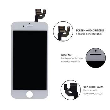 Efaith AAA Ekranu iPhone 6 Visiškai Asamblėja LCD Su Nemokama grūdinto stiklo ir įrankių rinkiniai & nemokamas pristatymas