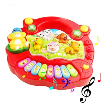 Elektroninių Svarstyklių Vaikų Vystymuisi 2 Spalvų Anksti Mokytis Muzikos Fortepijonui Gyvūnų Ūkyje Baby Vaikų Švietimo Žaislas