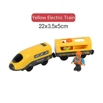 Elektros Medinis Žaislas Traukinio Magnetinio Lizdas Diecast su Garso Tinka Medienos Geležinkelio Bėgių Priedai Kalėdų Gilft Vaikams