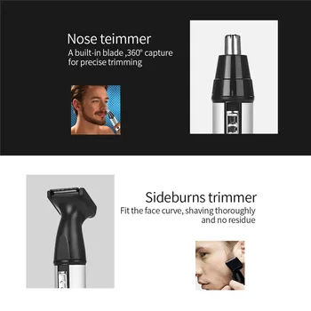 Elektros Nosies Plaukų Žoliapjovės Clipper Vyrų Skustuvas USB Įkrovimo Ausų, Antakių Barzda Sideburns Plaukų Valiklis Saugus Skustuvas Veido Priežiūra
