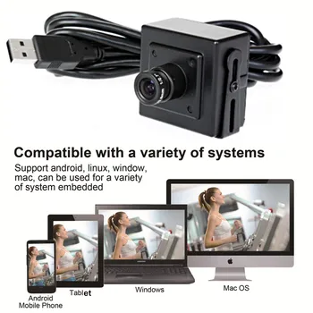 ELP webcam USB 2.0 1.3 megapikselių 0.01 Lux mažo apšvietimo su 3,6 mm objektyvas, 1m kabelis metalo talpyklos mini usb kameros
