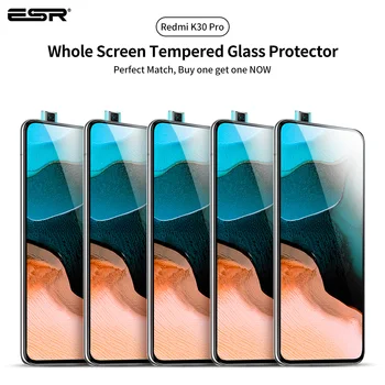ESR 2VNT 3D Ekrano apsaugos Redmi K30 Pro Grūdintas Stiklas Pilnas draudimas Filmas Xiaomi Redmi K30 Pro 5G Stabdžių Mėlynos Šviesos Stiklo