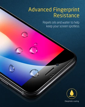 ESR Grūdintas Stiklas iPhone SE 2020 8/7 Visą 9D Padengti Filmas HD Anti Bule-ray Screen Protector Anti Akinimo Stiklo iPhone SE 2