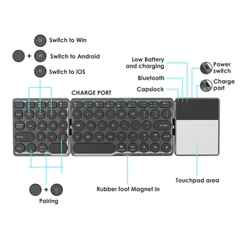 ET Mini Kabrioleto Klaviatūra su Manipuliatorius PC 