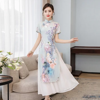 Etninio stiliaus apranga aodai Vietnamas suknelės moterims