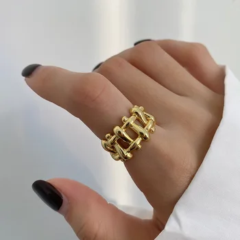 Europos nišą dizaino prasme, 925 sterlingas sidabro žiedo letena moterų ins atidarymo nereguliarus įgaubtas, išgaubtas rodomojo piršto formos žiedas