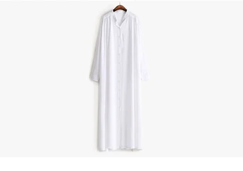 Fitshinling Negabaritinių baltos spalvos ilgas sukneles moterims atostogų 2020 pusėje ritininės mados paplūdimio maxi marškinėliai suknelė moterų dideli dydžiai pareos karšto