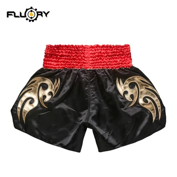 Fluory muay thai šortai Sanda bokso, MMA kovos Suaugusių vaikų šortai 2019 naujo stiliaus siuvinėjimų