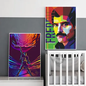 Freddie Mercury Karalienė, Muzikantas, Meno Plakatas Drobės Tapybos Sienos Nuotrauka Namų Dekoro Plakatai ir Spausdina quadro cuadros