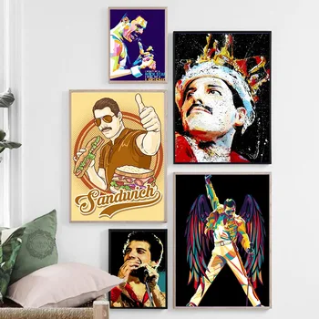 Freddie Mercury Karalienė, Muzikantas, Meno Plakatas Drobės Tapybos Sienos Nuotrauka Namų Dekoro Plakatai ir Spausdina quadro cuadros