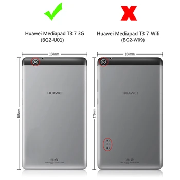 Fundas Už Huawei MediaPad T3 7 3G BG2-U03 BG2-U01 7.0