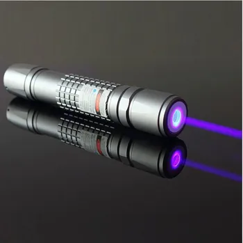 Galingas Karinis 405nm LED Žibintuvėlis Violetinė Juoda Lazerinė Rodyklė/ UV Violetinė Lazer Fakelas Dega, Degtukai,Dega Padirbtų Detektoriaus