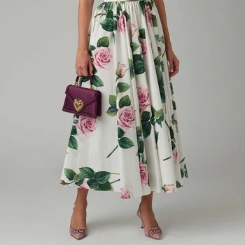 Gedivoen Elegantiškas Šalis Vasaros Suknelė Moterims Stebėjimo Gėlių Spausdinti Puoštas Linijos Suknelė Dizaineris Moteris Kelio Ilgis Suknelės