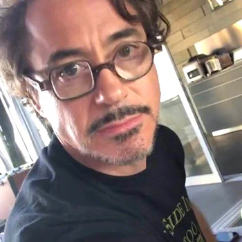 Geležinis Žmogus Robert Downey Jr akinius asimetrinė Akiniai rankų darbo acetatas netaisyklingos formos metalo nosies