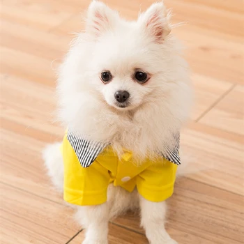 Geltona kiaušinio trynys POLO marškinėliai naminių kačių ir šunų drabužius Kalėdų, Velykų drabužius pet įranga, patogus audinys mielas pet kostiumas