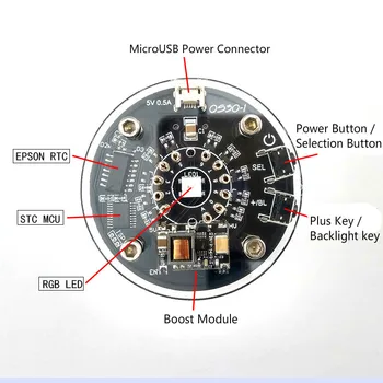 GHXAMP Vieno Vamzdžio Švyti Laikrodis QS30-1 SZ30-1 nixie laikrodis RGB LED Garso Elektronikos Priedai USB DC5V