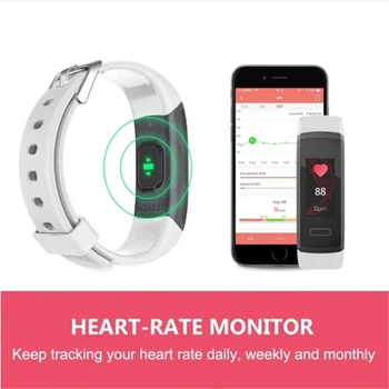 GIAUSA 2019 Smart IP67 atsparus Vandeniui Sport Fitness Tracker Smart Širdies ritmo Monitorius Apyrankė 