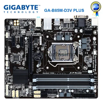 GIGABYTE GA-B85M-D3V Plius Darbastalio Plokštė B85 Socket LGA 1150 DDR3 32G Micro-ATX SATA III Originalus Restauruotas Mainboard