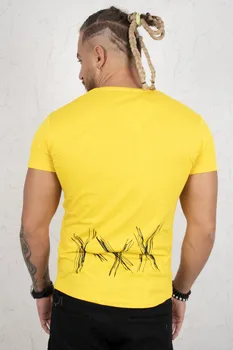Giliavandenių Geltona Dryžuota Veidas, Modelis T-Shirt 2002039
