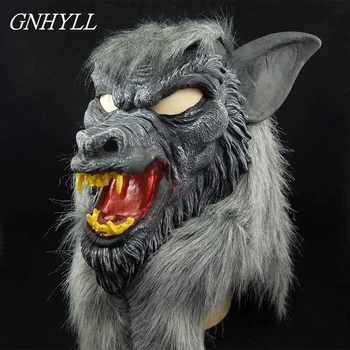 GNHYLL Vilkolakis Halloween Mask Didelis Blogas Vilkas Suaugusiųjų Visą Galvą Vilkas Kaukė, Kostiumas Aksesuaras Šalies Kaukės