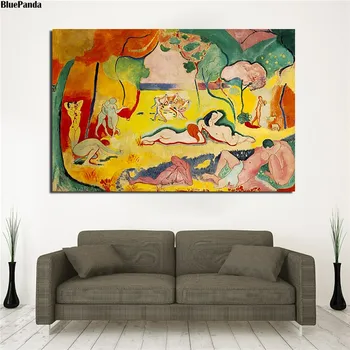 Gyvenimo Džiaugsmo Matisses Šiaurės Stiliaus Sienos Meno Tapybos Drobės Plakatas Abstrakčiai Spausdinti Dekoratyvinis Nuotraukos Kambarį Namų Dekoro