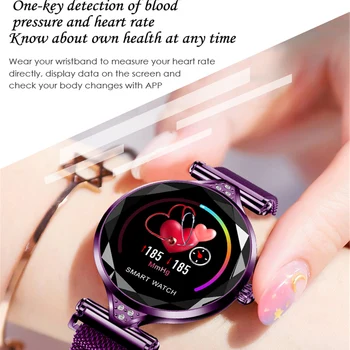 H1 Ponia Smart Žiūrėti Mada Moterims Žiūrėti Širdies Ritmo Monitorius Fitness Tracker Moterų Smartwatch 