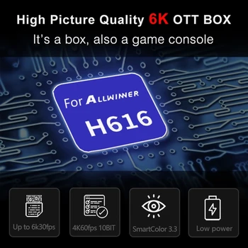 H96 MAX Smart TV Box 16GB 32GB 64GB Allwinner H616 Quad Core ARM Cortex A53 Wifi BT4.0 Youtube Reproductor Set Top Box