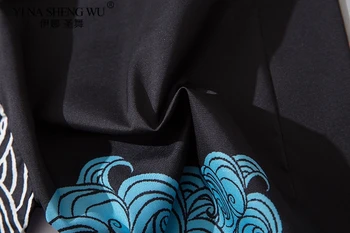 Harajuku Spausdinti Krano Ir Bangų Kimono Japonijos Tradicinių Drabužių Vyrams, Moterims, Laisvus Drabužius, Streetwear Cardigan Haori Obi