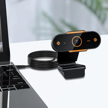 HD Kamera 1080P, Mini Kamera, USB Tvarkyklė-Nemokamai Built-In Dvejopo Mikrofonai Webcamera-Live Transliacijos Vaizdo skambučius Konferencijos Darbą