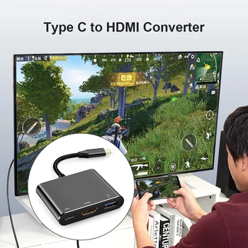 HDMI, USB 3.0 USB C Konverteris Rūpestinga Kompiuterio USB Tipo C iki 4K Raštinės Reikmenų, skirtų 