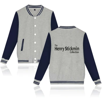 Henry Stickmin Mados Beisbolo Striukės Moterims/Vyrams Ilgomis Rankovėmis Striukė 2020 Karšto Pardavimo Laisvalaikio Drabužių Streetwear