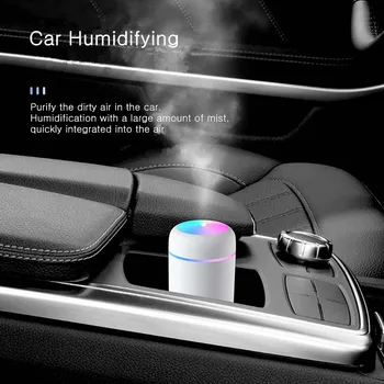 HiPiCok Ultragarsinis Oro Drėkintuvas Aromaterapinis Difuzorius Namų Automobilių Aromato eterinis Aliejus Difuzoriaus USB Fogger Rūkas Maker LED Lempos
