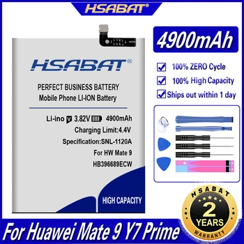 HSABAT 4900mAh HB396689ECW Baterija Huawei Mate 9 Y7 Premjero Y7 2017 Mėgautis 7 plius Mate9 Pro Garbės 8C Y9 2018 Versija
