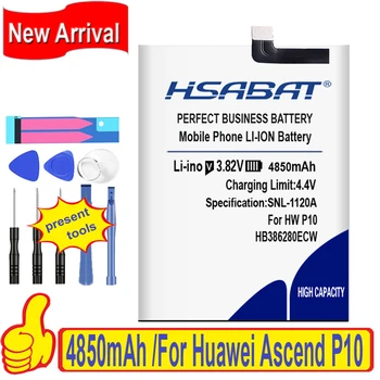 HSABAT Naujas Top Brand 4850mAh Baterija Huawei Ascend P10 HB386280ECW garbę 9 STF-L09 STF-AL10 STF-AL00 VTR-AL00 VTR-L09